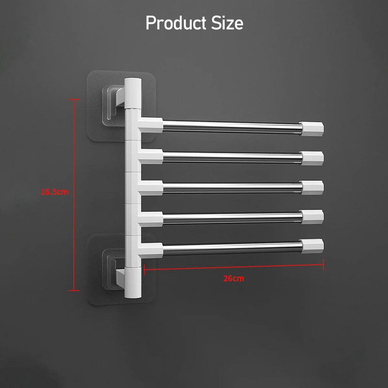 Suporte Giratório de Toalhas em Alumínio com 5 Barras