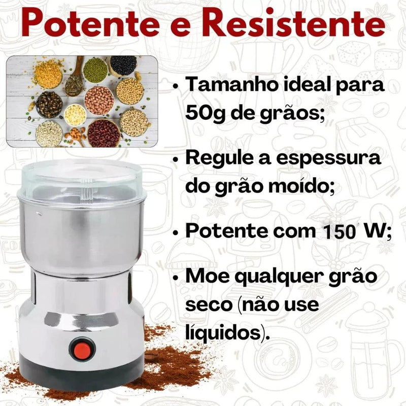 Moedor Multifuncional de Especiarias e Café - GrindMaster Pro