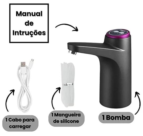 Dispenser de Água Elétrico Recarregável USB - HydraFlow Pro