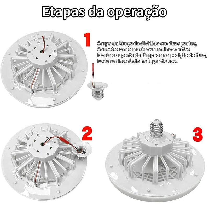 Ventilador de Teto com Lâmpada LED e Controle Remoto - AirLight