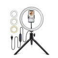 Luz Ring Light com Tripé de Mesa e Suporte para Celular - GlowCircle 8