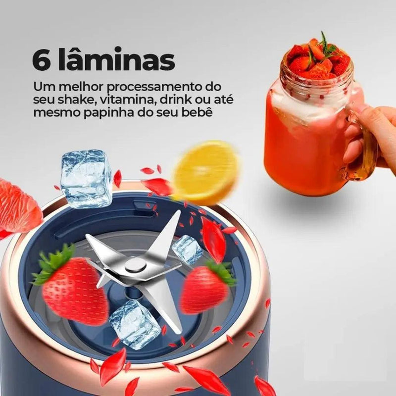 Liquidificador Portátil 6 Lâminas - JuiceFlow