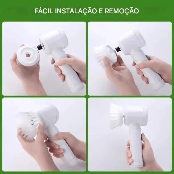 Escova Elétrica de Limpeza para Banheiro - PowerScrub