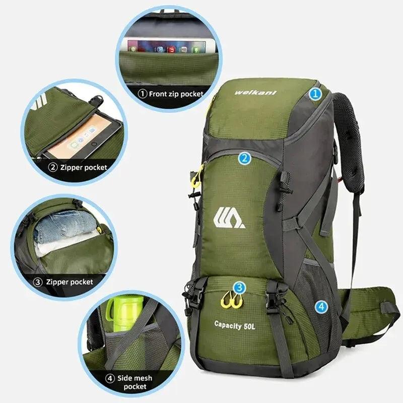 Mochila de Viagem e Camping para Trilhas e Montanhismo - TrailMaster 50L