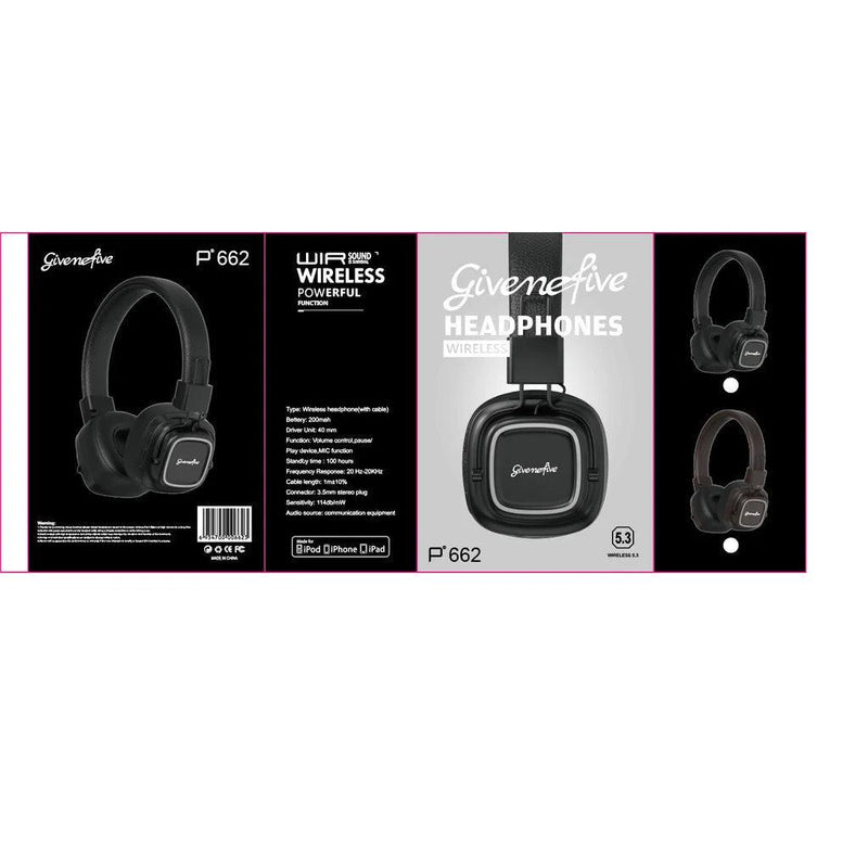 Headset Bluetooth Sem Fio Luminoso - BassBoom P662