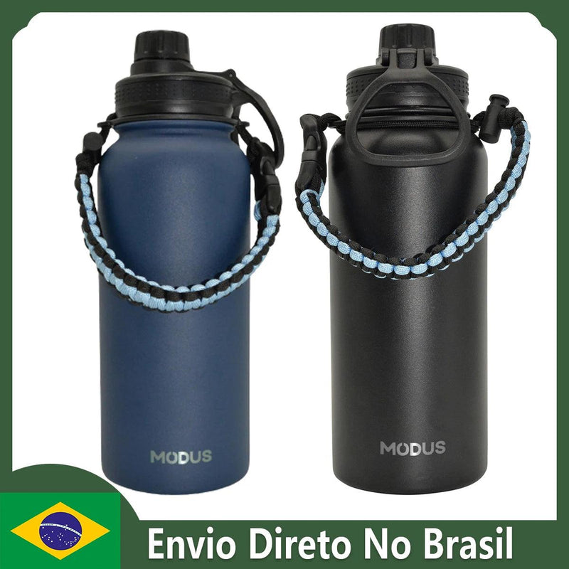 Garrafa Térmica de Aço Inox com Vácuo 1L - ThermoSport Pro