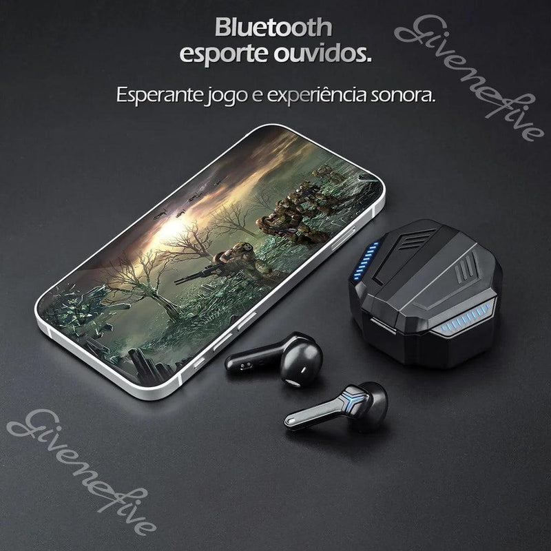 Fone de Ouvido Bluetooth 5.1 Hi-Fi Sem Fio à Prova D'Água - SoundWave Pro60