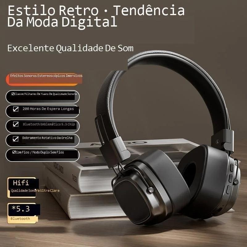 Headset Bluetooth Sem Fio Luminoso - BassBoom P662