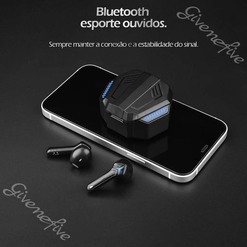 Fone de Ouvido Bluetooth 5.1 Hi-Fi Sem Fio à Prova D'Água - SoundWave Pro60