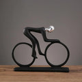 Escultura Ciclista Abstrato – Decoração Moderna em Resina