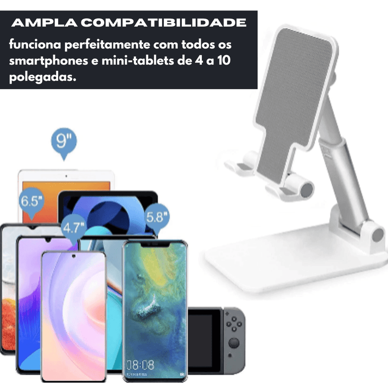 Suporte Dobrável Portátil para Celular e Tablet Ajustável - FlexStand Pro