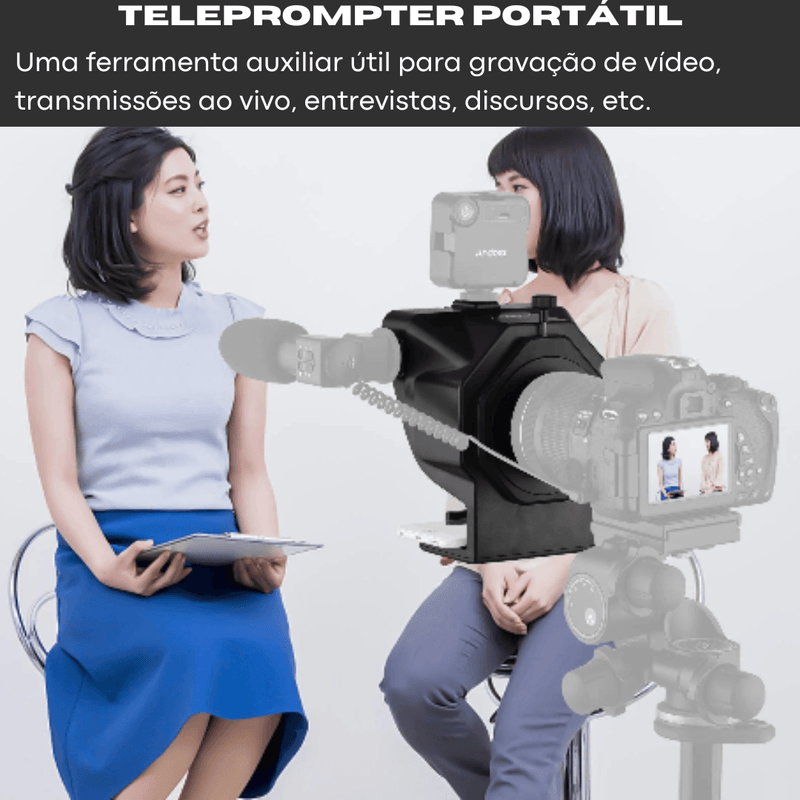 Teleprompter Portátil para Smartphones e Tablets - ProPrompt Andoer